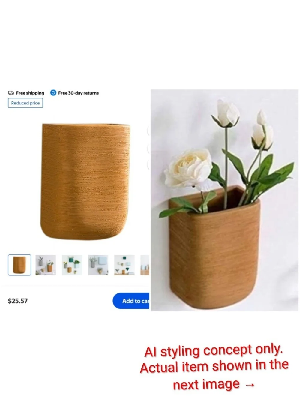 Resin Geometric Wall Planter Indoor Vertical Plant Pot